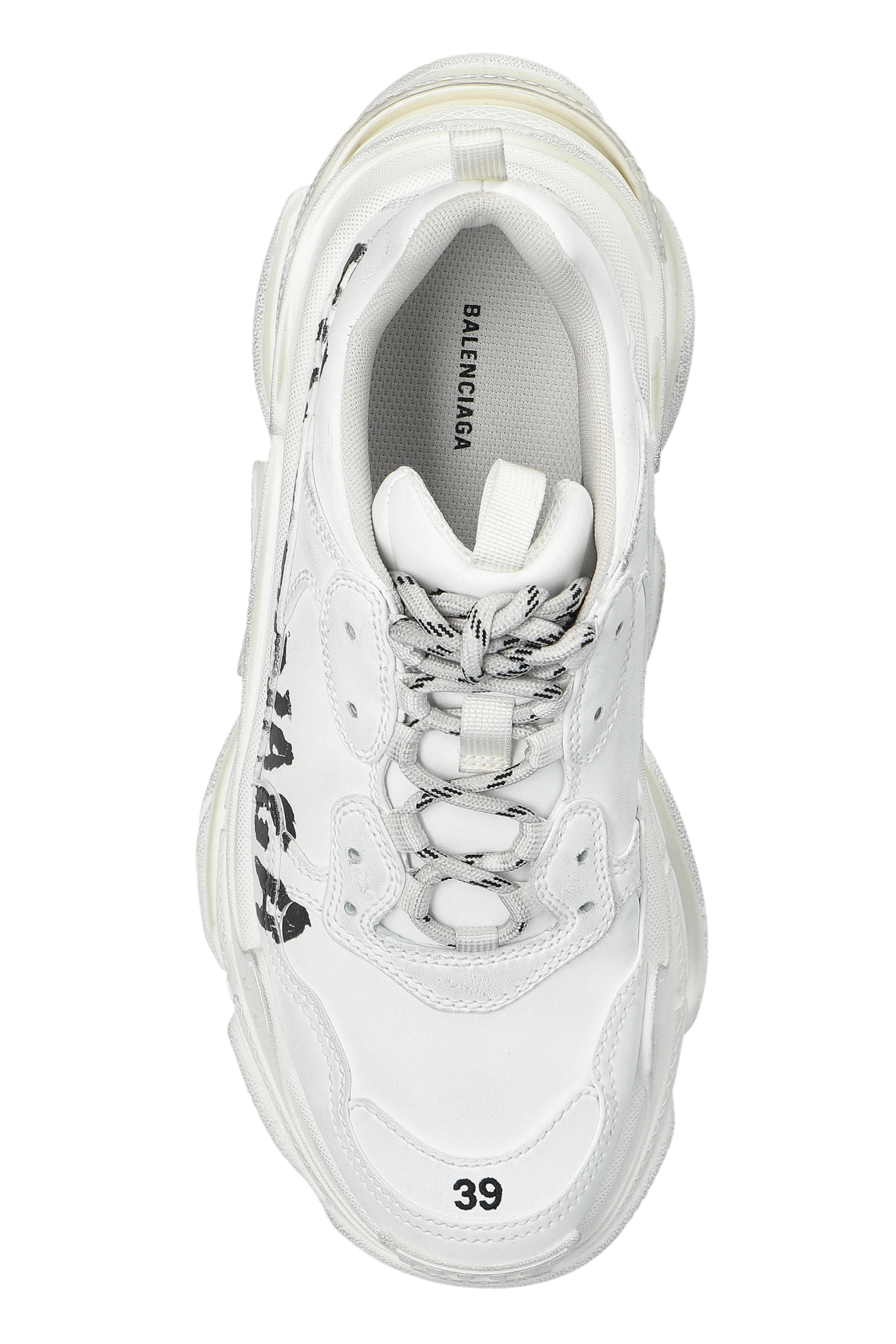 【Balenciaga】TRIPLE S PAINT LOGO SNEAKER◆524039WTSPL Balenciaga Triple S paint sneakers for Women - White in UAE